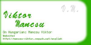 viktor mancsu business card